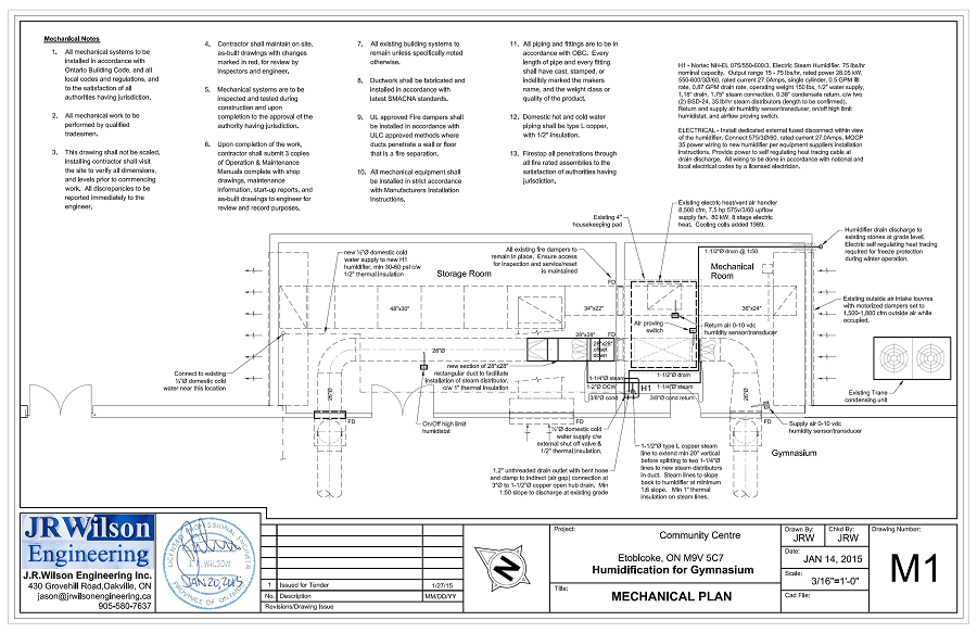 At right angles to the horizon or to level ground: HVAC Plumbing drawings and calculations for Commercial permit